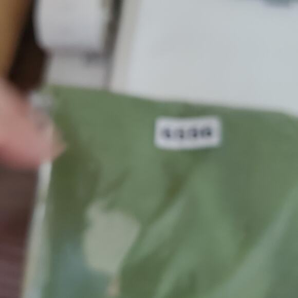 Match Point Tunic Shirt Womens Medium Green Linen Cowl Neck 3/4 Sleeve Pockets - Picture 7 of 7